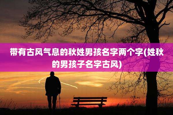 带有古风气息的秋姓男孩名字两个字(姓秋的男孩子名字古风)