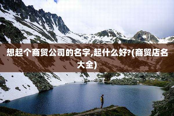 想起个商贸公司的名字,起什么好?(商贸店名大全)