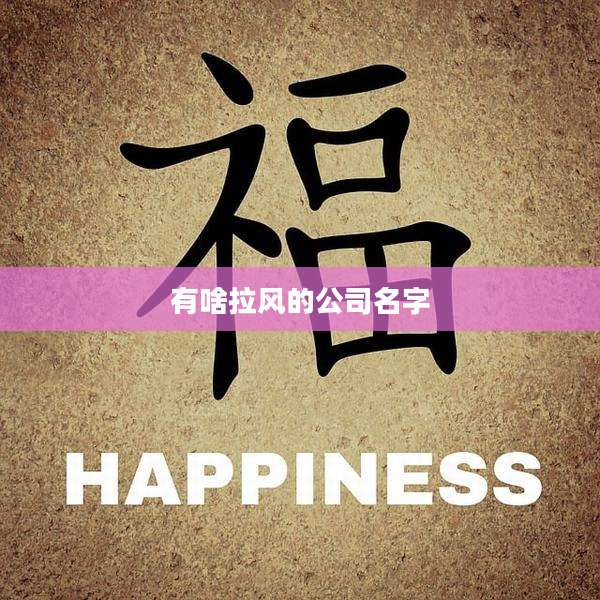 有啥拉风的公司名字