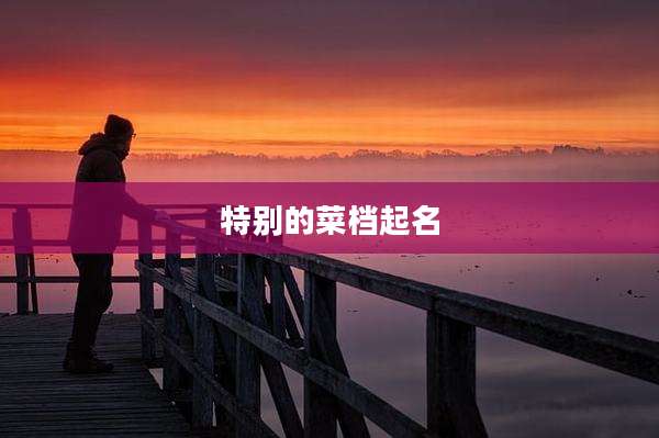 特别的菜档起名