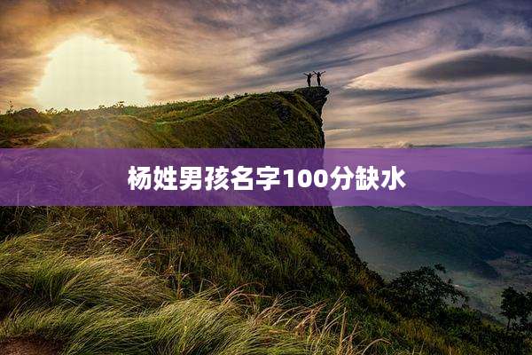 杨姓男孩名字100分缺水