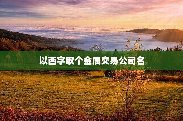 以西字取个金属交易公司名