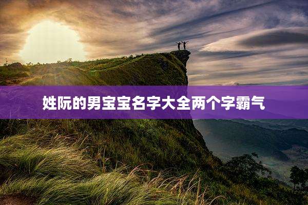 姓阮的男宝宝名字大全两个字霸气