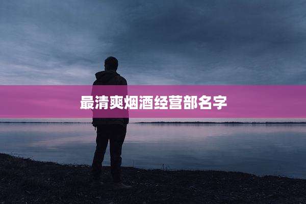 最清爽烟酒经营部名字