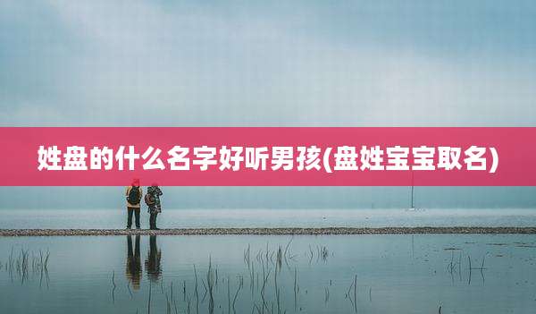 姓盘的什么名字好听男孩(盘姓宝宝取名)