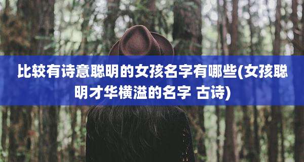 比较有诗意聪明的女孩名字有哪些(女孩聪明才华横溢的名字 古诗)