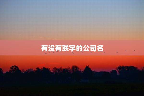 有没有联字的公司名