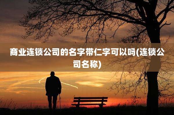 商业连锁公司的名字带仁字可以吗(连锁公司名称)