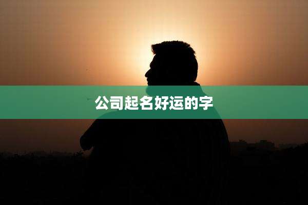 公司起名好运的字