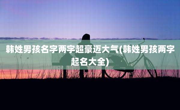 韩姓男孩名字两字超豪迈大气(韩姓男孩两字起名大全)
