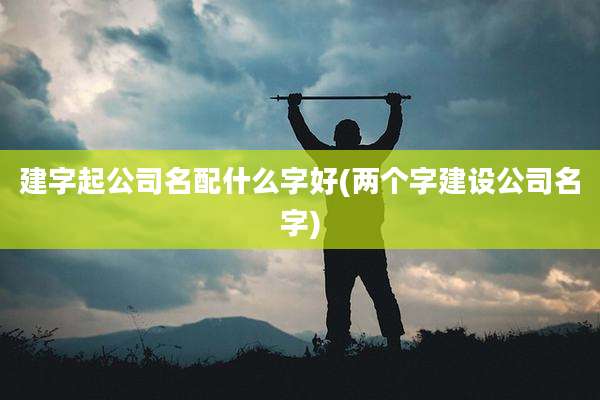 建字起公司名配什么字好(两个字建设公司名字)