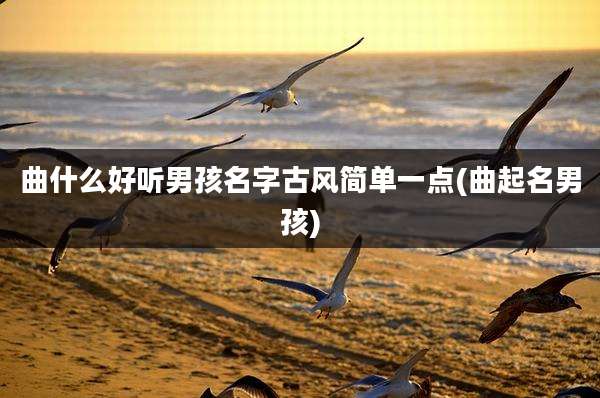 曲什么好听男孩名字古风简单一点(曲起名男孩)