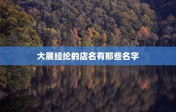 大展经纶的店名有那些名字