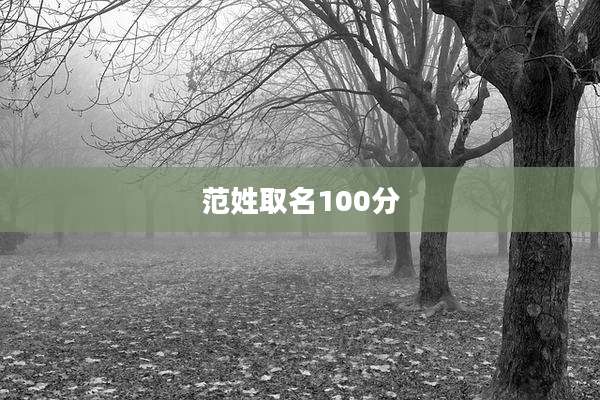 范姓取名100分