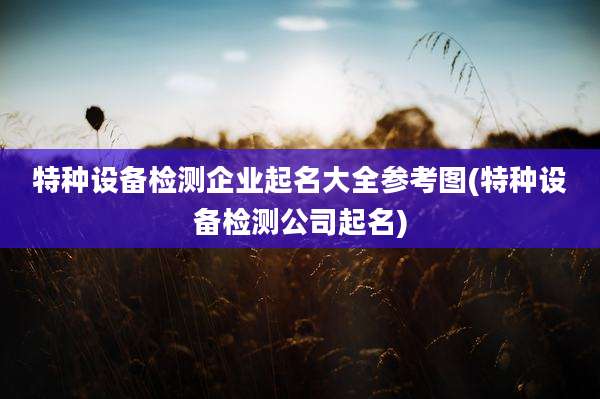 特种设备检测企业起名大全参考图(特种设备检测公司起名)