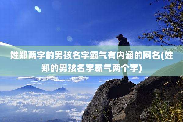 姓郑两字的男孩名字霸气有内涵的网名(姓郑的男孩名字霸气两个字)