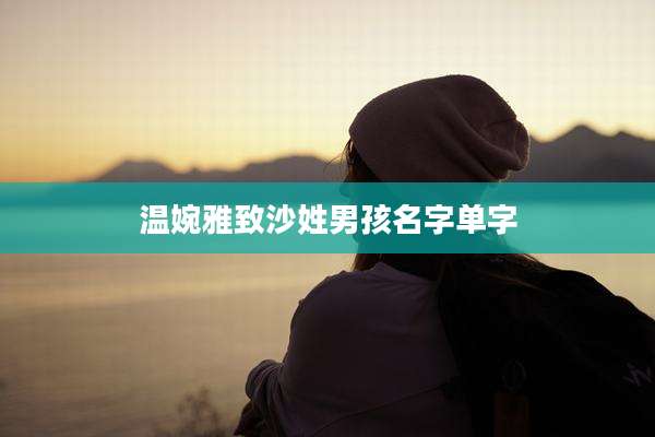 温婉雅致沙姓男孩名字单字