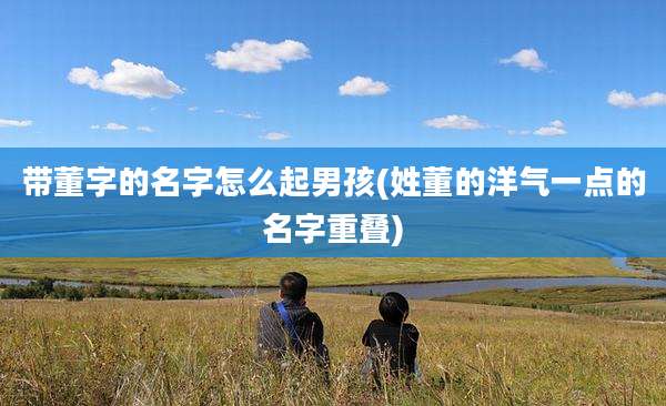 带董字的名字怎么起男孩(姓董的洋气一点的名字重叠)