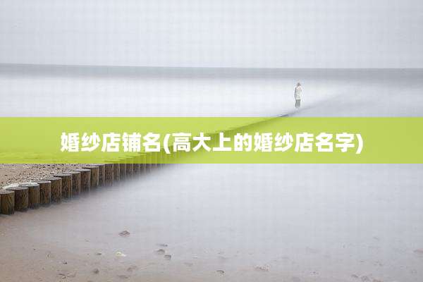 婚纱店铺名(高大上的婚纱店名字)