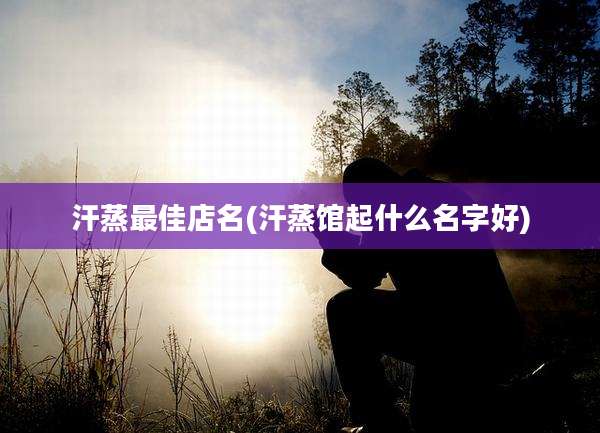 汗蒸最佳店名(汗蒸馆起什么名字好)