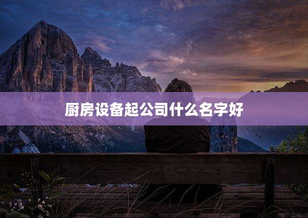 厨房设备起公司什么名字好