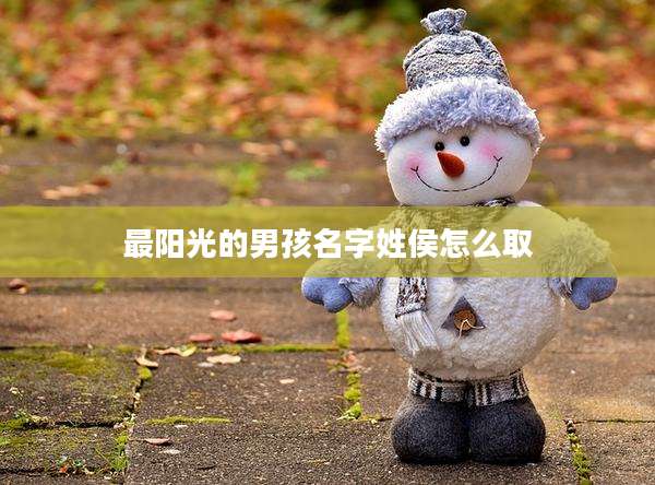 最阳光的男孩名字姓侯怎么取