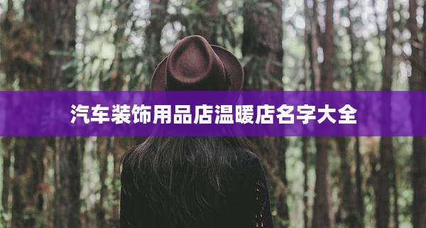 汽车装饰用品店温暖店名字大全
