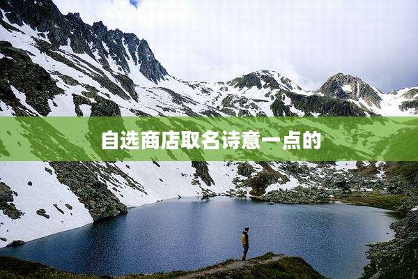 自选商店取名诗意一点的
