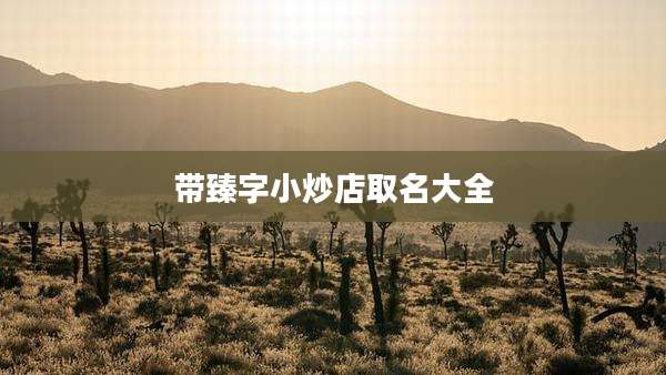 带臻字小炒店取名大全