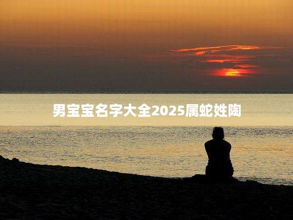 男宝宝名字大全2025属蛇姓陶