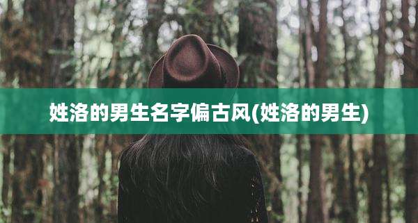 姓洛的男生名字偏古风(姓洛的男生)