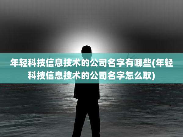 年轻科技信息技术的公司名字有哪些(年轻科技信息技术的公司名字怎么取)