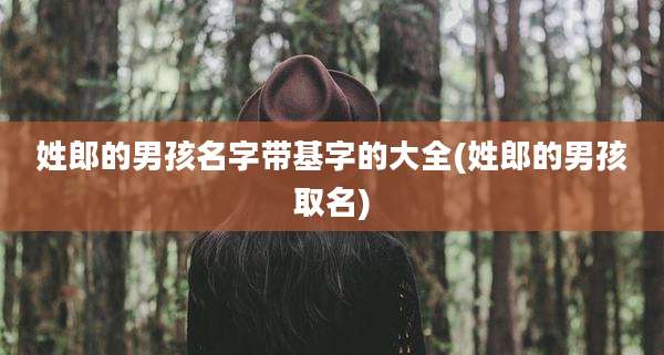 姓郎的男孩名字带基字的大全(姓郎的男孩取名)