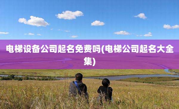 电梯设备公司起名免费吗(电梯公司起名大全集)