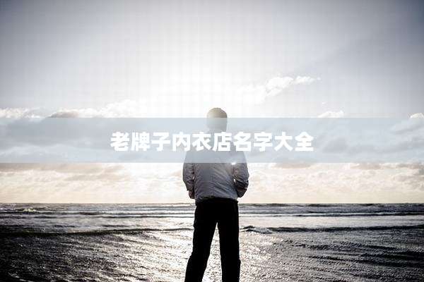 老牌子内衣店名字大全
