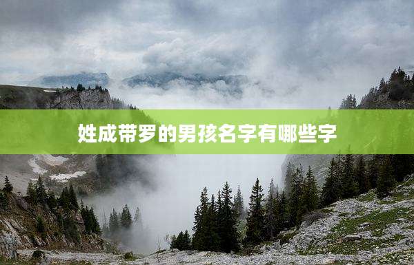 姓成带罗的男孩名字有哪些字
