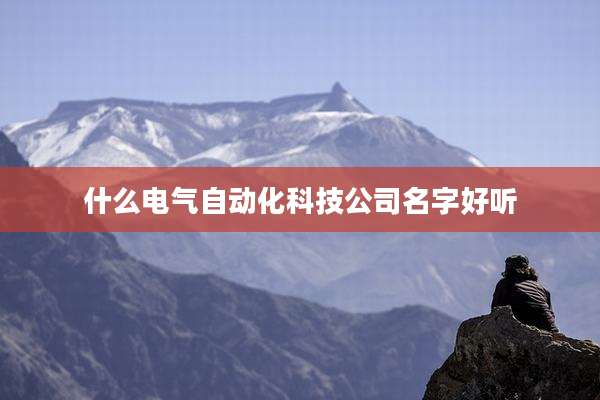 什么电气自动化科技公司名字好听