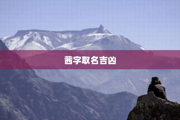 茜字取名吉凶