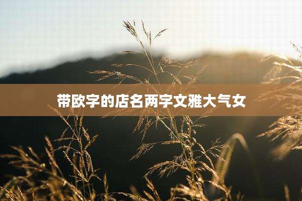 带欧字的店名两字文雅大气女