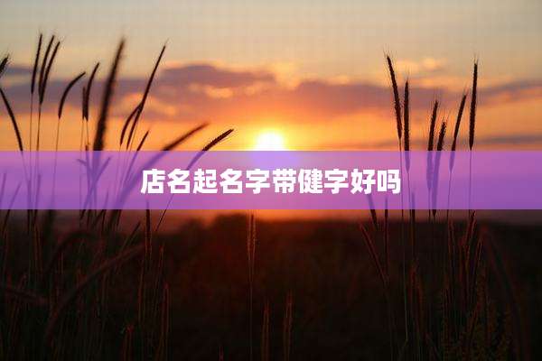 店名起名字带健字好吗