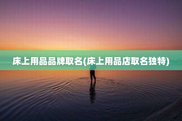 床上用品品牌取名(床上用品店取名独特)