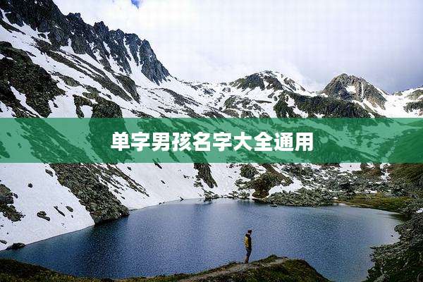 单字男孩名字大全通用