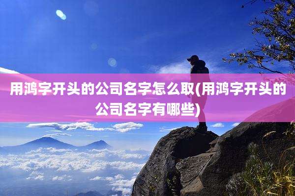 用鸿字开头的公司名字怎么取(用鸿字开头的公司名字有哪些)