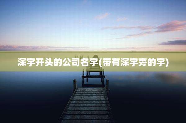 深字开头的公司名字(带有深字旁的字)
