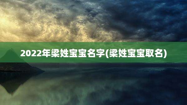 2022年梁姓宝宝名字(梁姓宝宝取名)