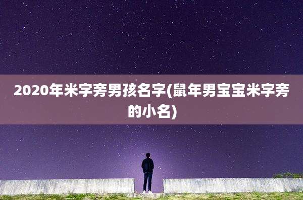 2020年米字旁男孩名字(鼠年男宝宝米字旁的小名)