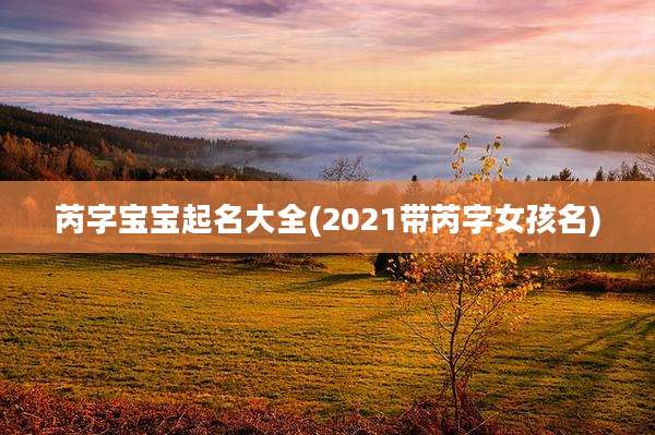 芮字宝宝起名大全(2021带芮字女孩名)