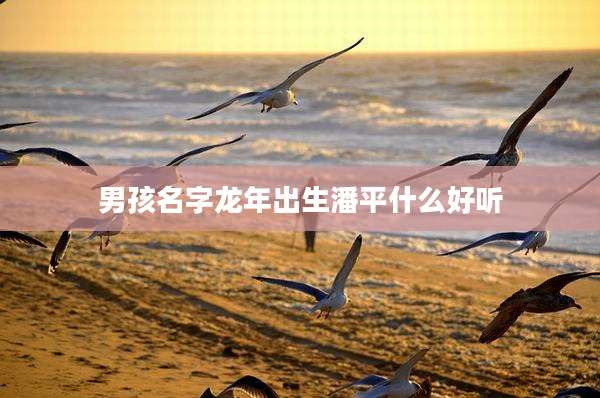 男孩名字龙年出生潘平什么好听