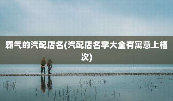 霸气的汽配店名(汽配店名字大全有寓意上档次)
