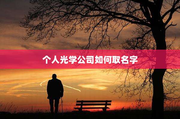 个人光学公司如何取名字